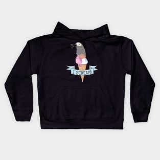 Congo African Grey Ice Cream Parrot Kids Hoodie